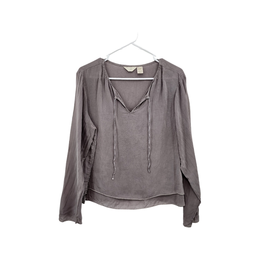J. Jill Women's Tie Neck Peasant Top - M
